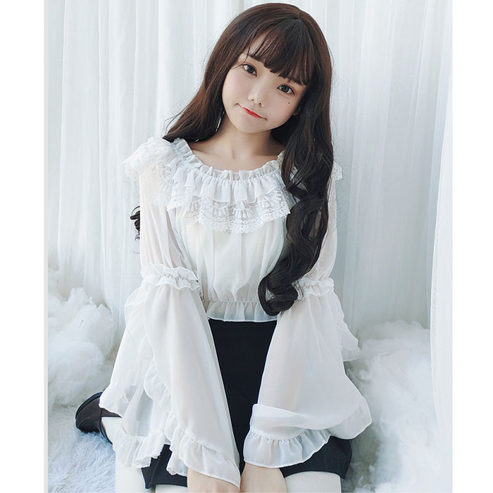 楽天市場】シフォンブラウス レディース ブラウス 長袖 トップス