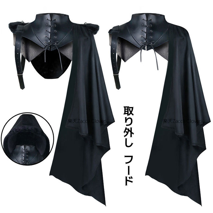 楽天市場】フード付き ショート丈 マント ケープ ポンチョ ボレロ 魔女