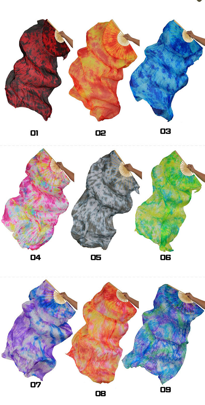 楽天市場】シルクファンベール 1本 シルク100％ タイダイ染め ベリー