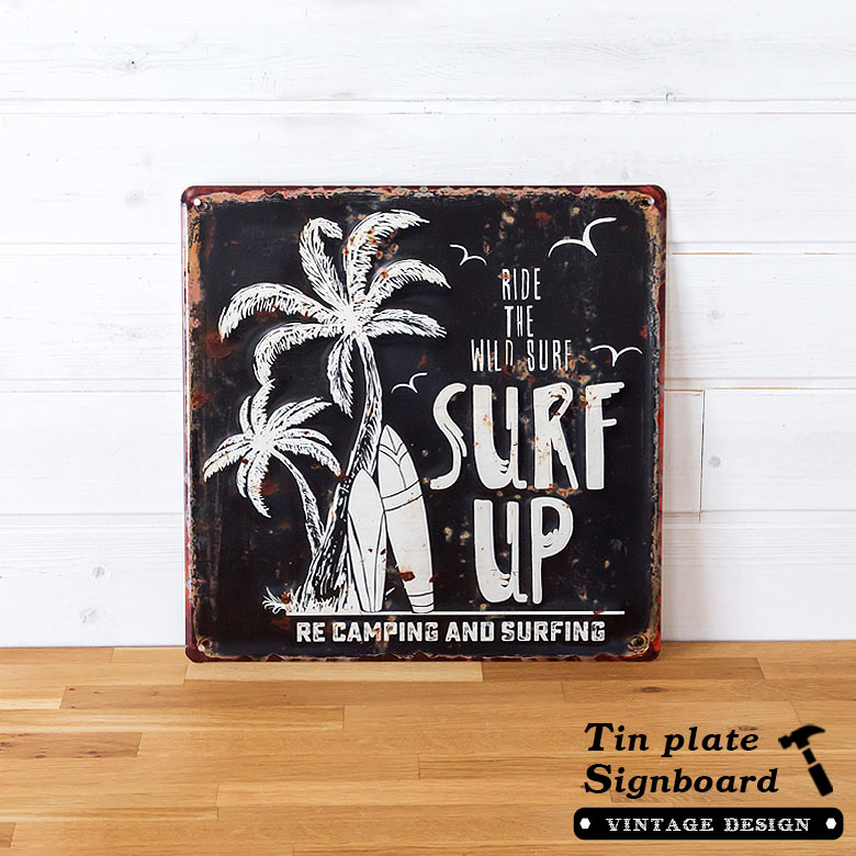 楽天市場】SURF UP ヴィンテージ風 サインボード サインプレート