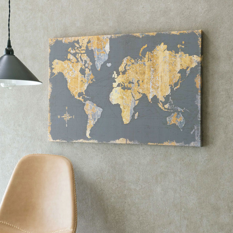 楽天市場】アートフレーム アートパネル 世界地図 アンティーク風 W
