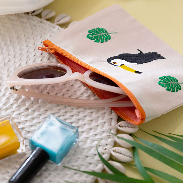 楽天市場】ポーチ トロピカル 南国 ベトナム 刺繍 約 W 16cm D 11cm H