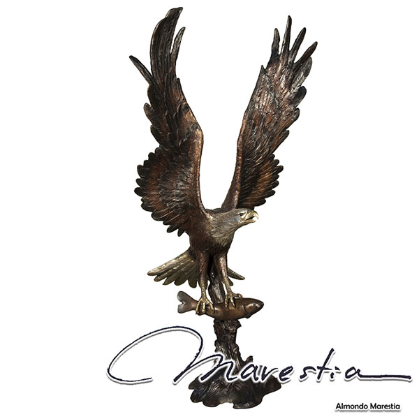 楽天市場】Marestia マレスティア 魚を捕えた鷲 イーグル オブジェ