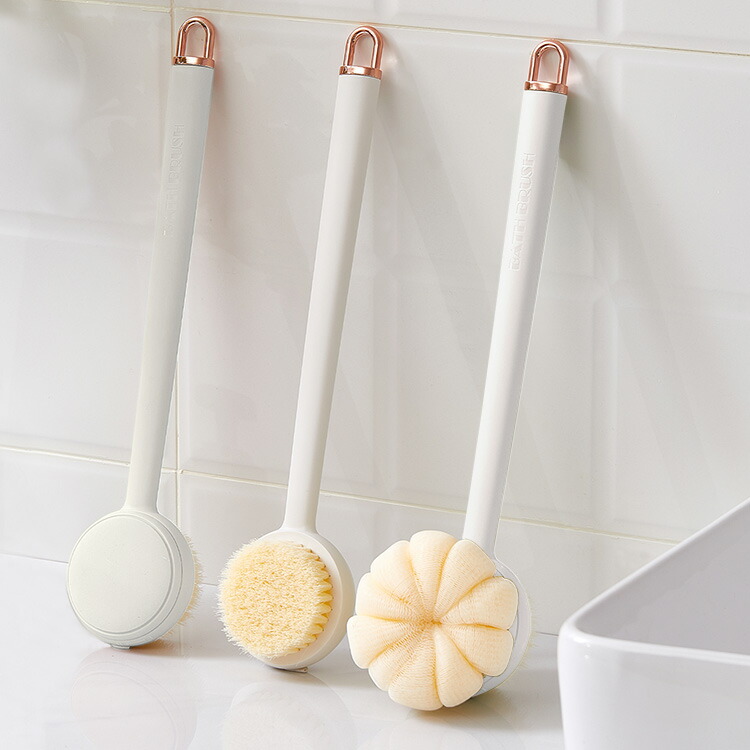 楽天市場】ZASA ボディブラシ Poco'ce掲載 毛穴ケア 長柄背中ブラシ お