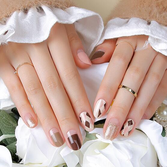 楽天市場】ネイルシール 貼るだけ アーガイル 秋 冬 色 簡単