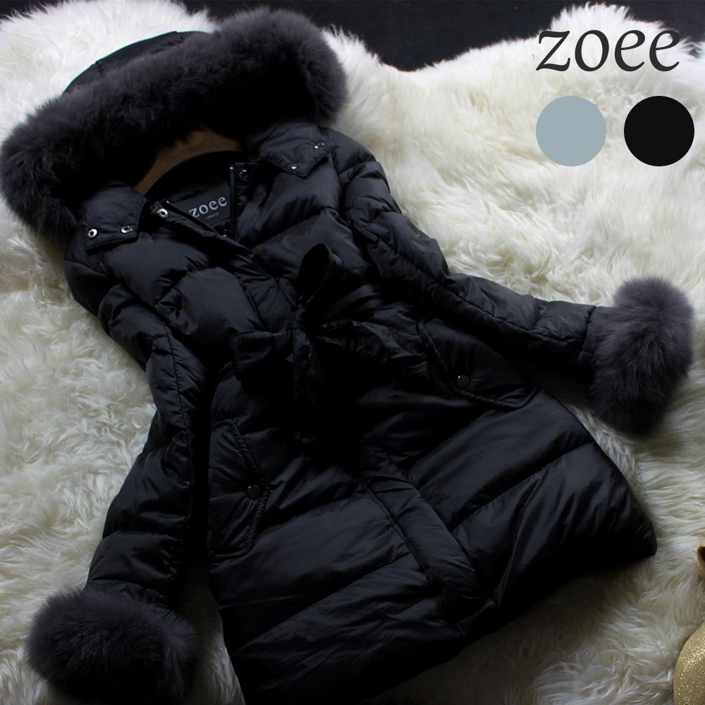 楽天市場】ダウンコート レディース フォックスファー付き 柔らかくて