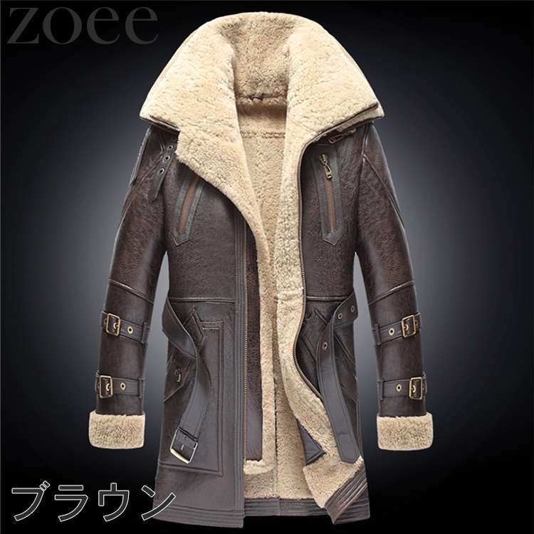 楽天市場】ムートンコート メンズ アウター 冬 ラムレザー使用