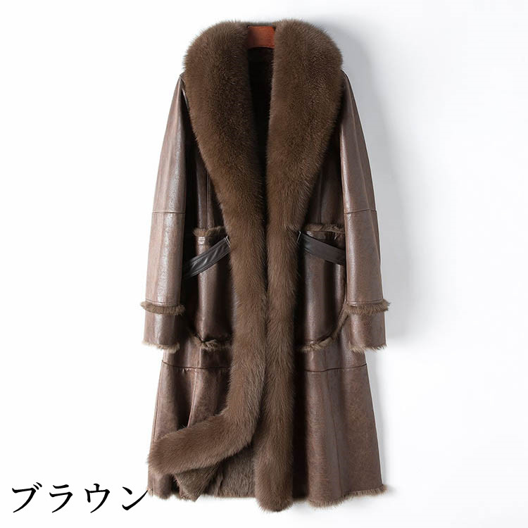 楽天市場】豪華フォックスファー襟 Wフェイス ラビットファームートン