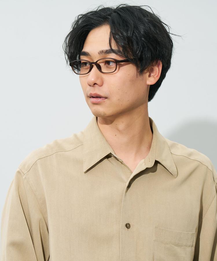 楽天市場】|スクエア型 メガネ(ブラウン(クリア)) メタル 大人可愛い