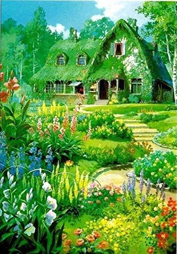 楽天市場】ジブリ美術館限定 ポストカード 「オキノ邸 花の庭」 魔女の