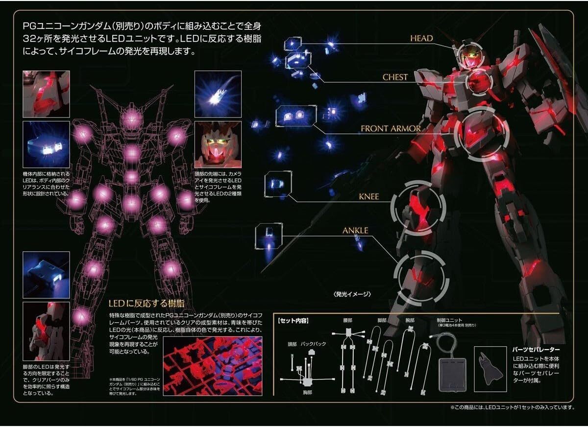 楽天市場】PG 機動戦士ガンダムUC RX-0 ユニコーンガンダム用 LED