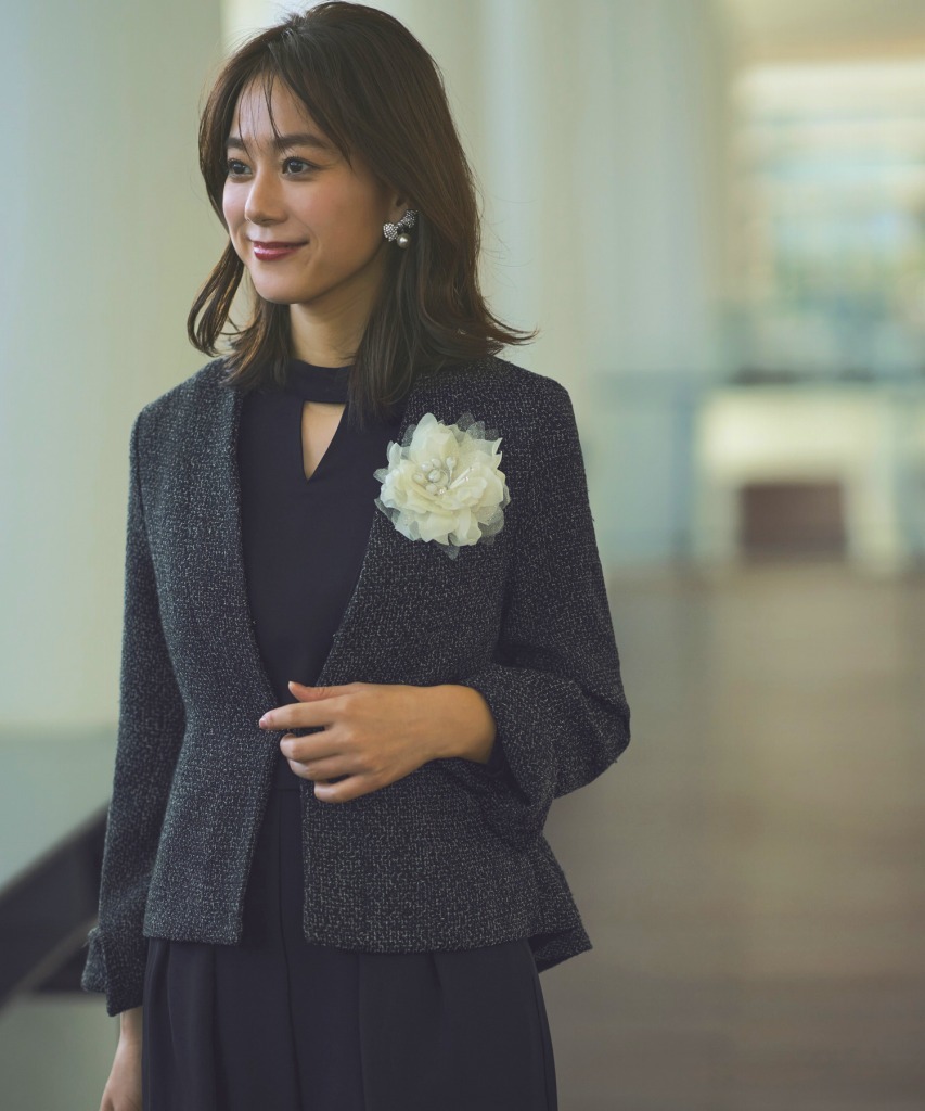 楽天市場】【S〜3L】ノーカラージャケット＆オールインワンスーツ