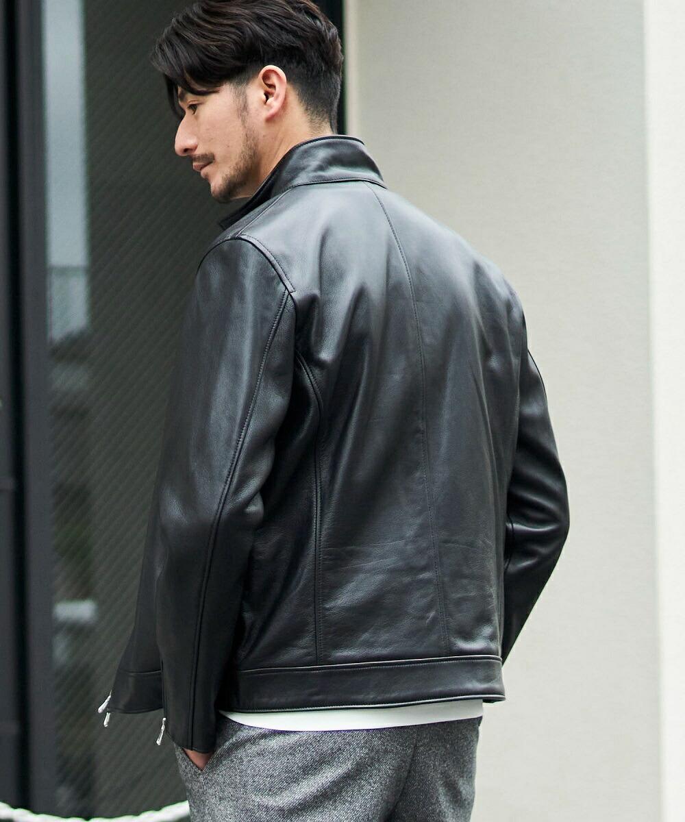 楽天市場】【WEB限定】ラムレザーシングルライダースジャケット