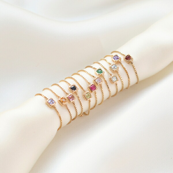 楽天市場】【K10】天然石チェーンリング／7月誕生石／ルビー/ピンキー