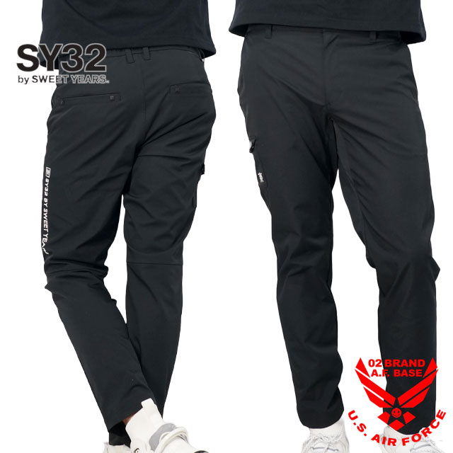 楽天市場】SY32 ロゴ刺繍 ストレッチ ツイルカーゴパンツ メンズ 新作