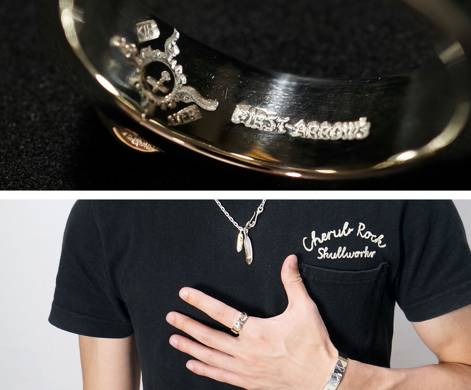 楽天市場】ポイント2倍!!ファーストアローズ K18付き 平打ち8mm EAGLE