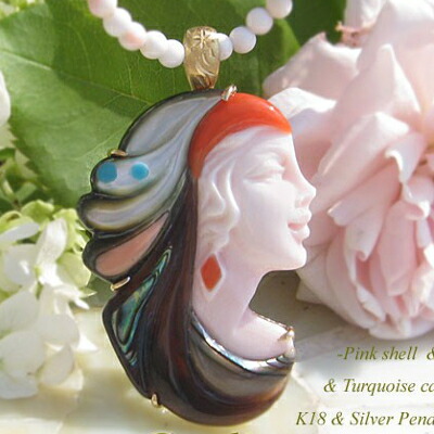 楽天市場】カメオ ブローチCrescenzo Gaglione作 コンクシェル