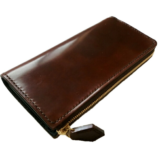 楽天市場】L字 ラウンドファスナー シェルコードバン 長財布 財布