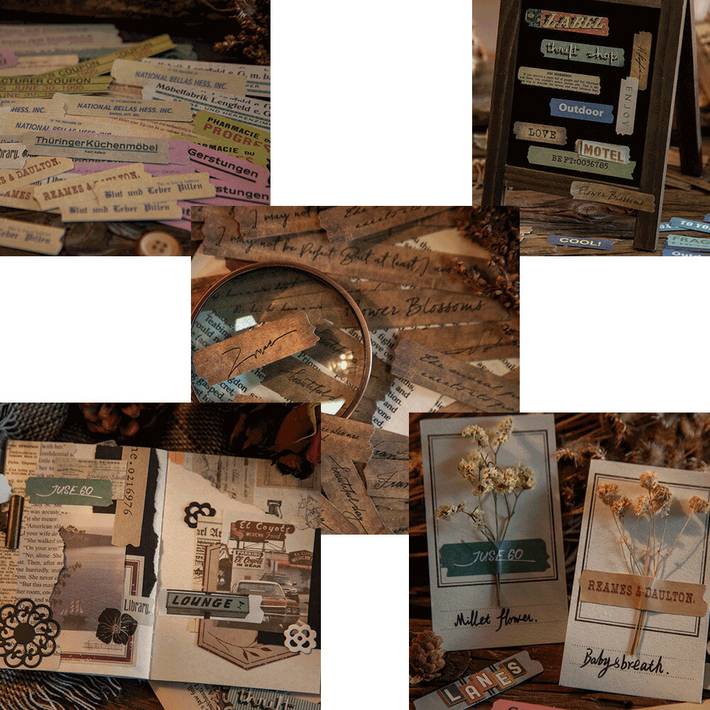 楽天市場】【レトロ素材 コラージュ シール 素材シール】 素材紙