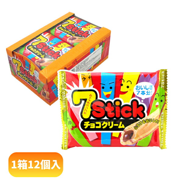楽天市場】35円 やおきん セブンスティックチョコクリーム [1箱 12個入