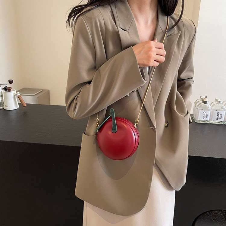 楽天市場】斜めかけバッグ キッズ レザーカバン りんご ショルダー