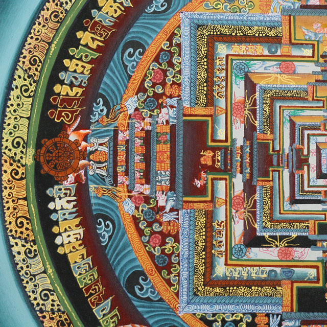 楽天市場】曼荼羅 タンカ チベット密教 曼荼羅の大きさは約30cm 額