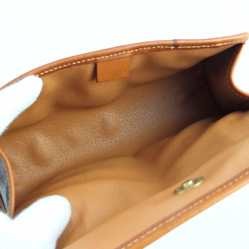 楽天市場】セリーヌ CELINE マカダム柄 ポーチ PVC レザー ブラウン