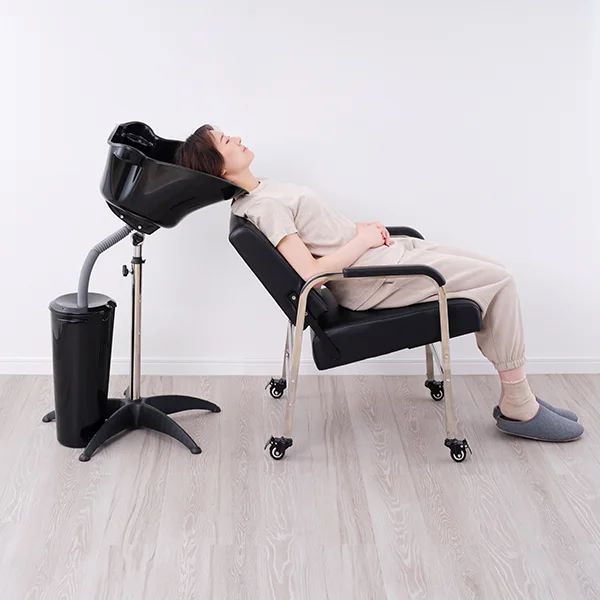 楽天市場】シャンプーチェア 移動式 リクライニング キャスター付き