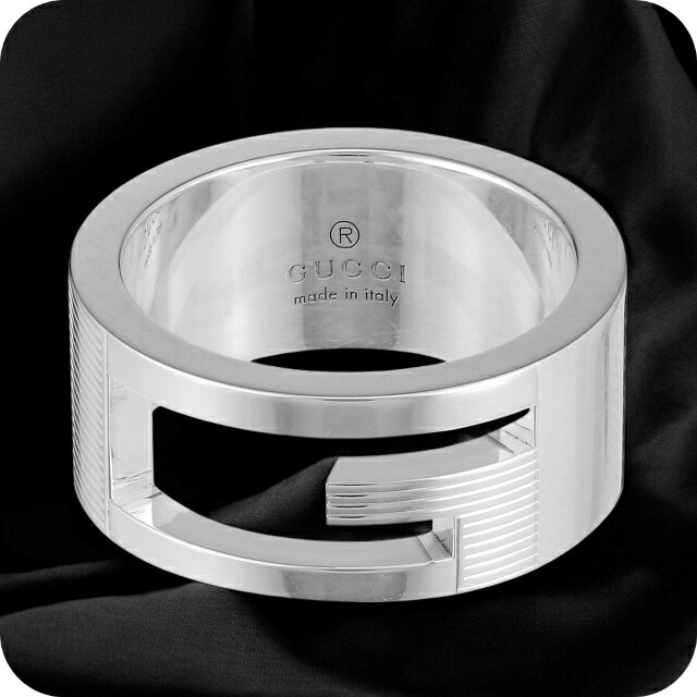 楽天市場】グッチ ダイアゴナル インターロッキングG リング シルバー