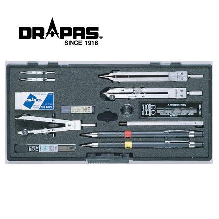 楽天市場】独式製図器 独式 8本組17品DRAPAS（ドラパス）NO01