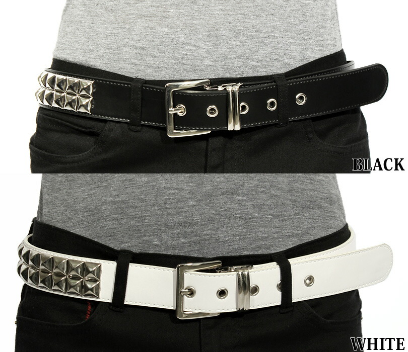 楽天市場】スタッズベルト メンズ ベルト スタッズ レザーPUレザー 2