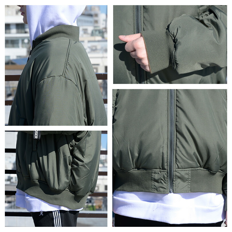 楽天市場】サテン中綿ジャケット メンズ リバーシブル全4色 新作