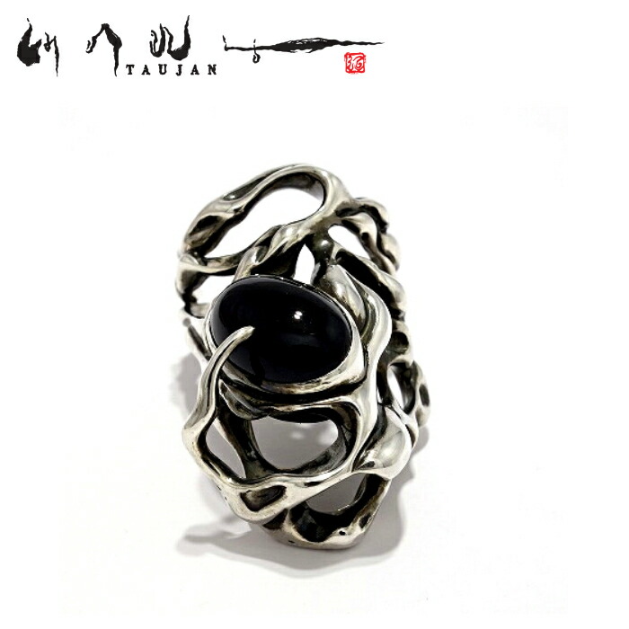 楽天市場】【TAUJAN タウジャン】292-06 OX リング 脈 オニキス メンズ