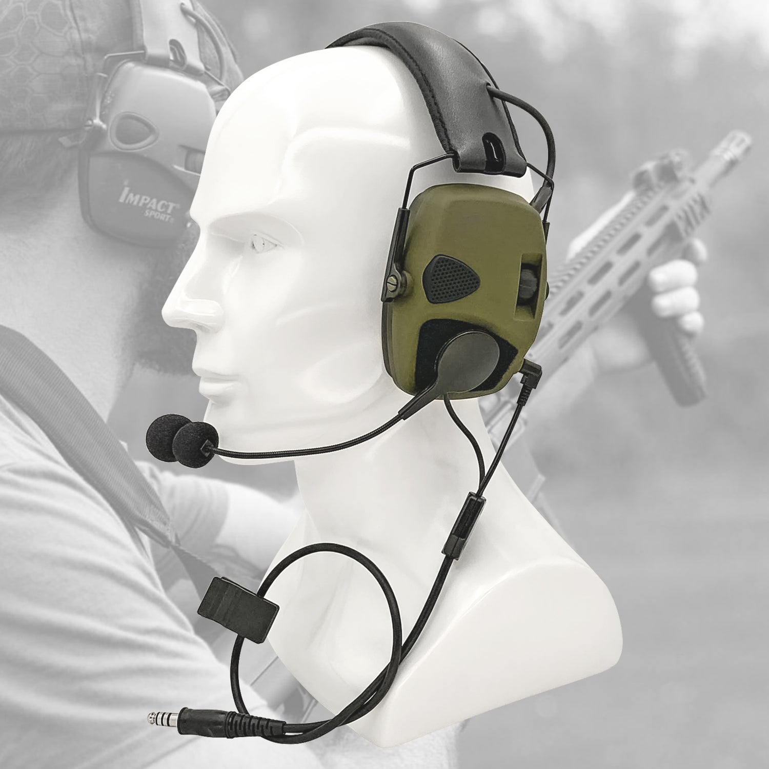 TAC-SKY Tactical Headset kit Y Cable with Microphone and U94 PTT