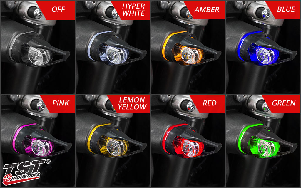 TST MECH-GTR LED Front Turn Signals | Yamaha FZ / MT