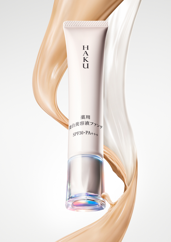 美白ケアしながら、密着シミカバー。HAKU 薬用 美白美容液ファンデ