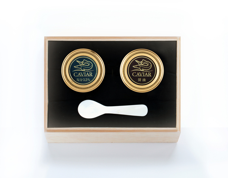 蝶鮫屋「新見フレッシュキャビア 2種ギフトセット（塩分3.5％・醤油味
