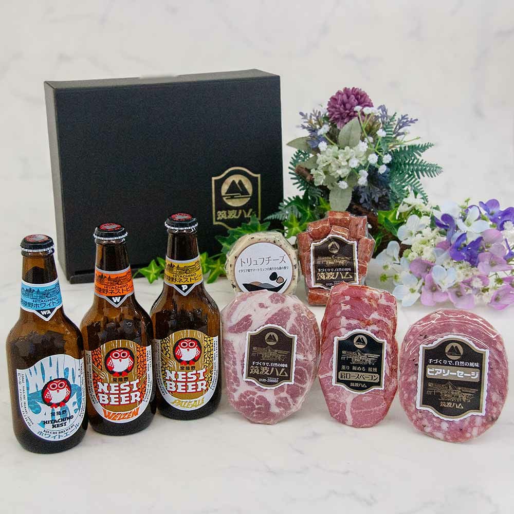 常陸野ネストビール ギフトセット こはく | 筑波ハムオンライン