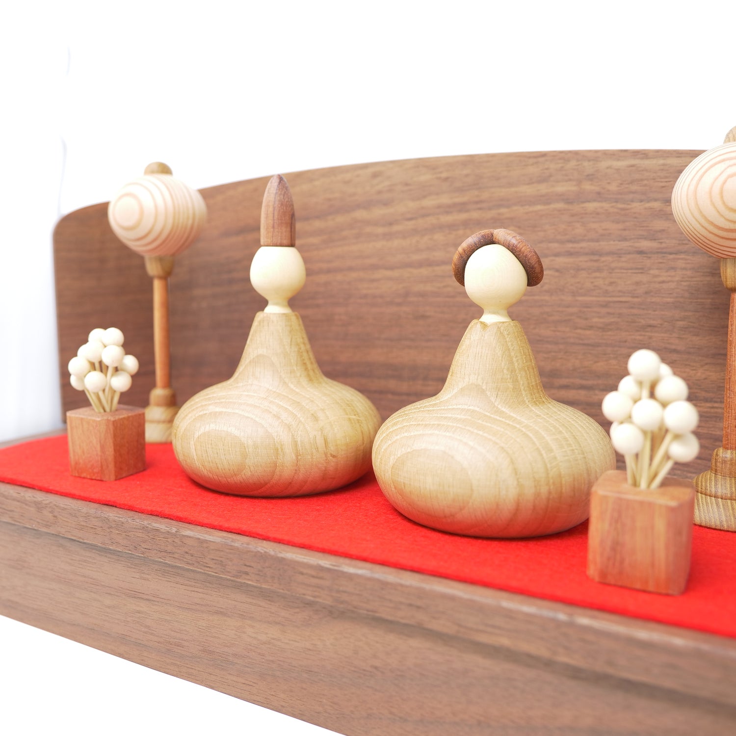 ろくろ細工の三浦木地 ：雛人形】ひな一段セット 特大 ナラ（限定品