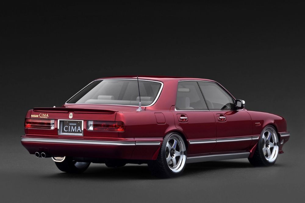 NISSAN CEDRIC CIMA (Y31) Wine Red (1/18 Scale)【IG3905