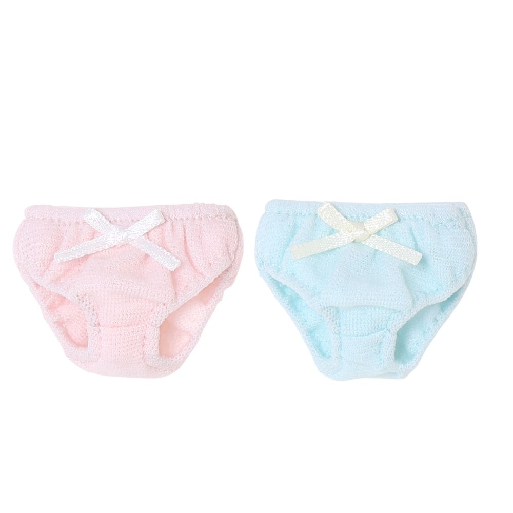 PNS リボンニットショーツset ピンク×ホワイト・ブルー×イエロー