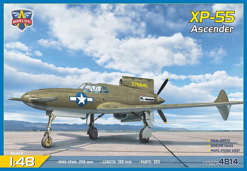 米・カーチスXP-55アセンダー試作戦闘機・初号機【MVT48014