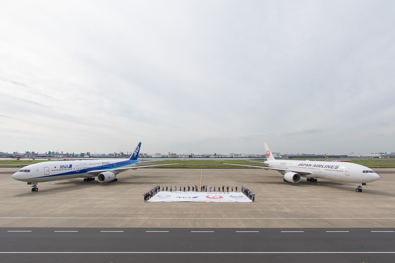 ANAとJAL、共通デザインの「東京2020大会」特別塗装機を運航開始 両社