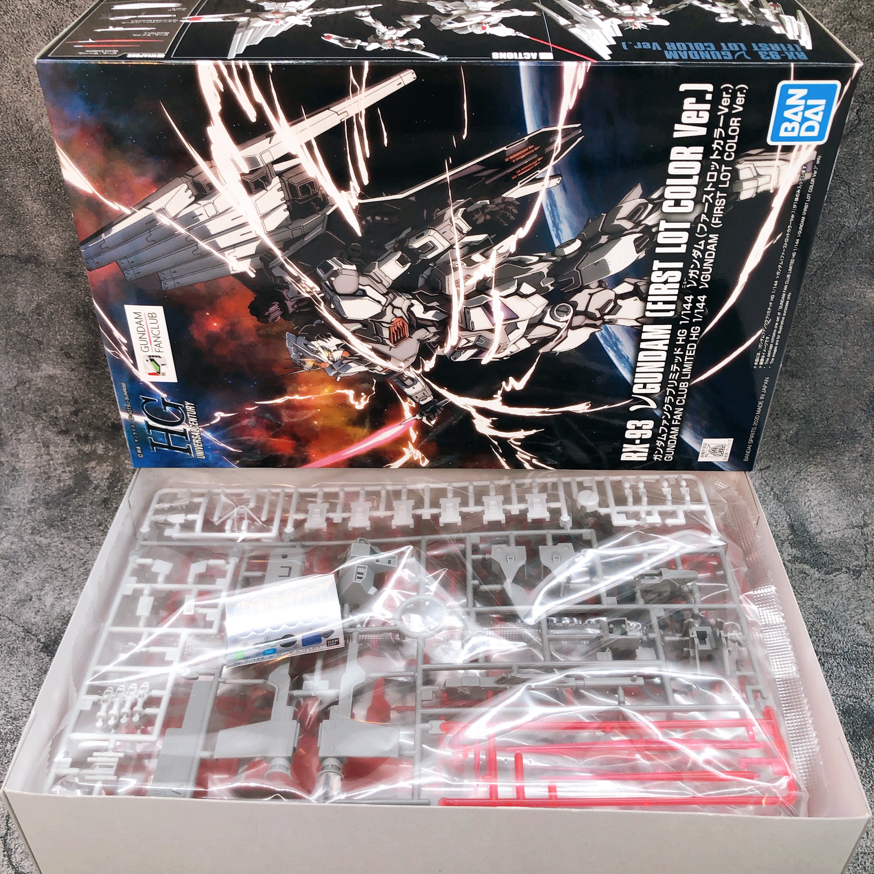 HG 1/144 RX-93 Nu Gundam First Lot Color Ver Gundam Fan Club Limited K