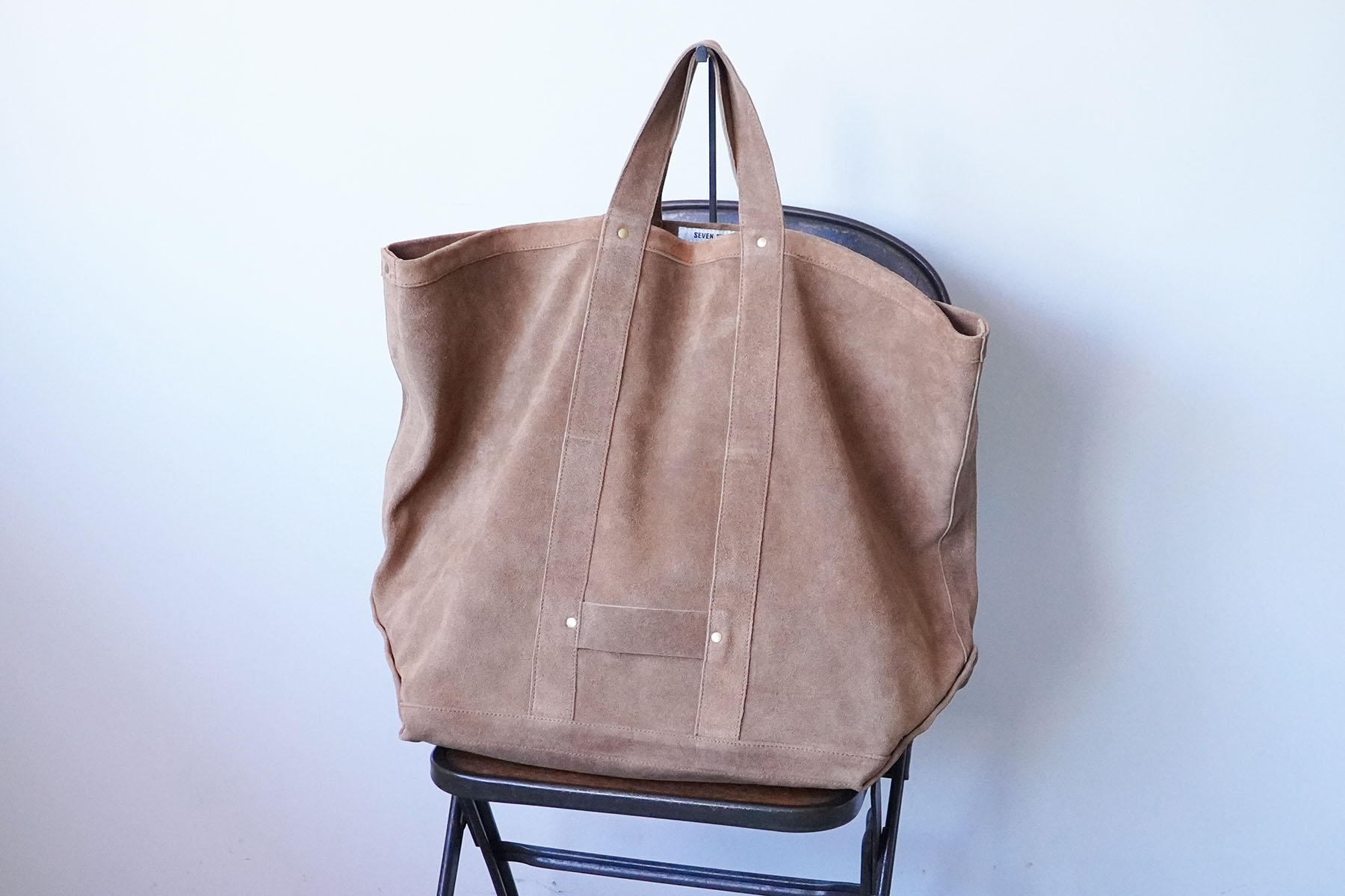 Cow split leather -LEATHER TOTE BAG- [SEVEN BY SEVEN]