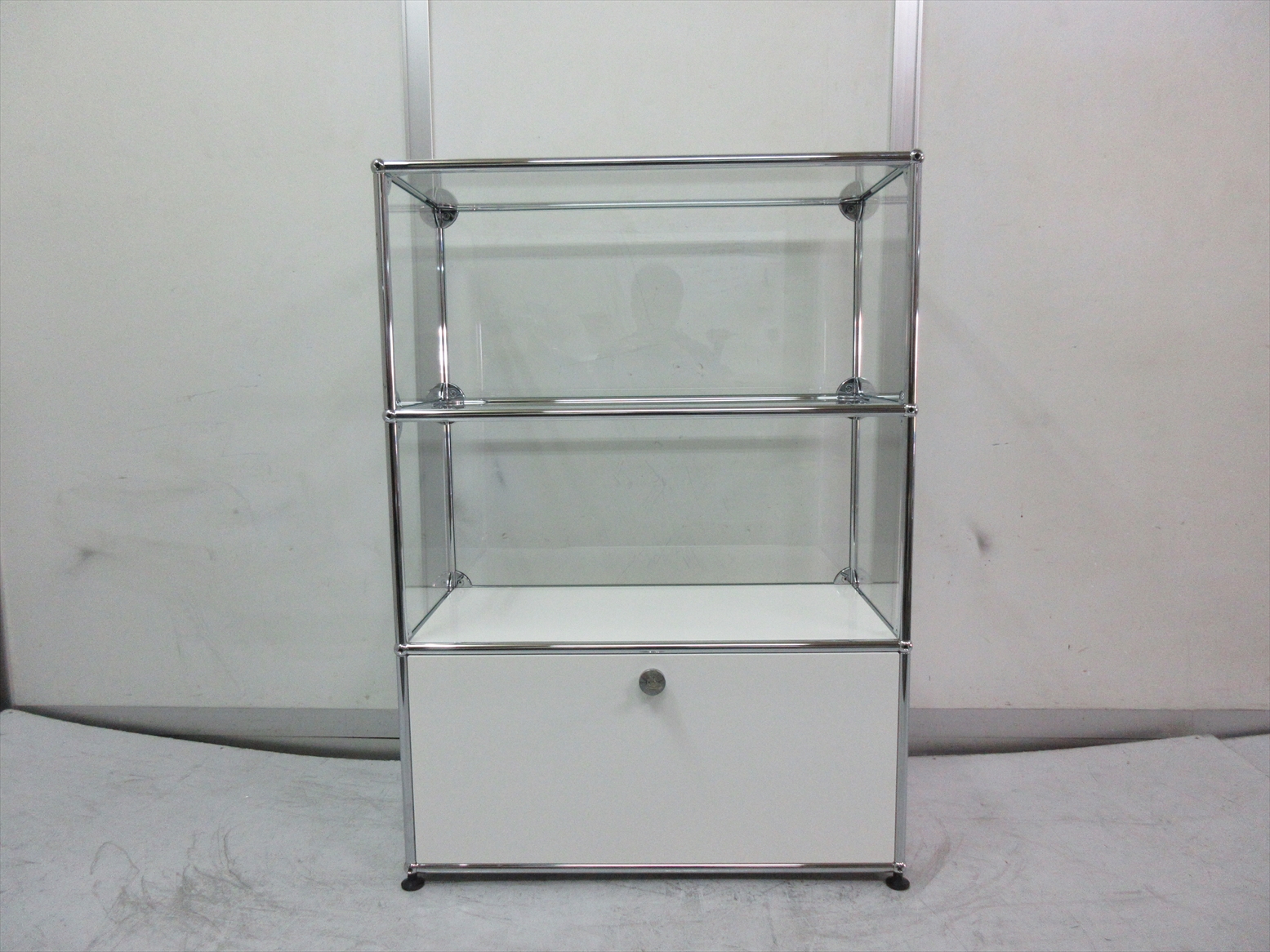 USMハラーシステム 1列3段 オープンガラスシェルフ エクステンション