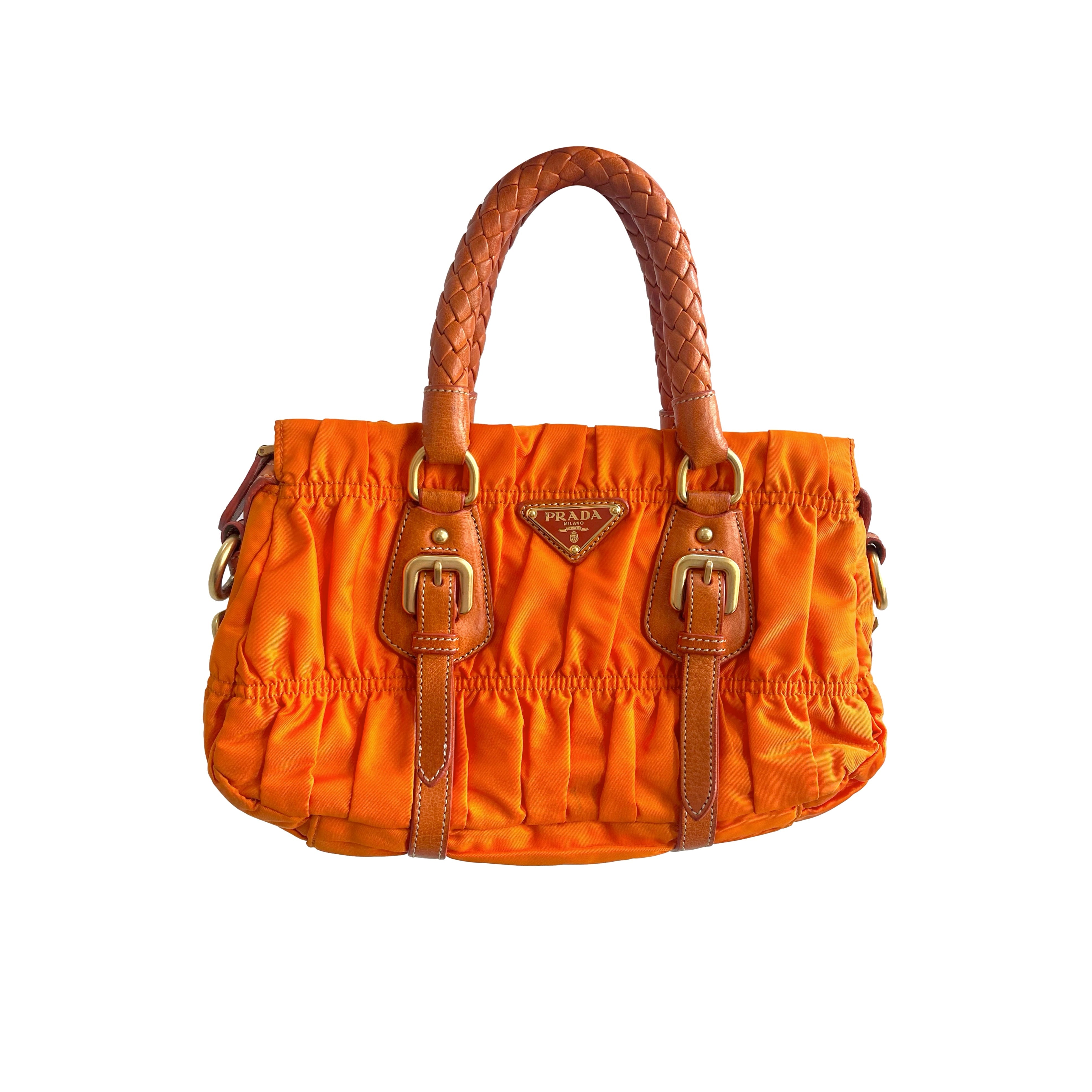 Treasures of NYC - Prada Orange Nylon 2way Bag