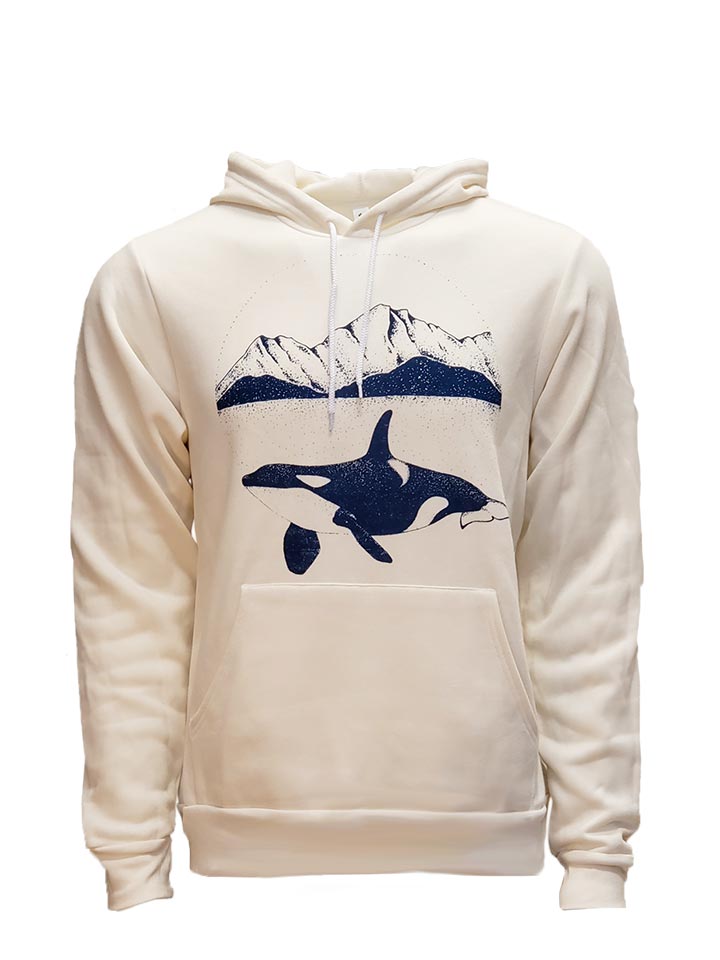 Orca Sketch Hoodie - Cream - Unisex – Treetop Tees