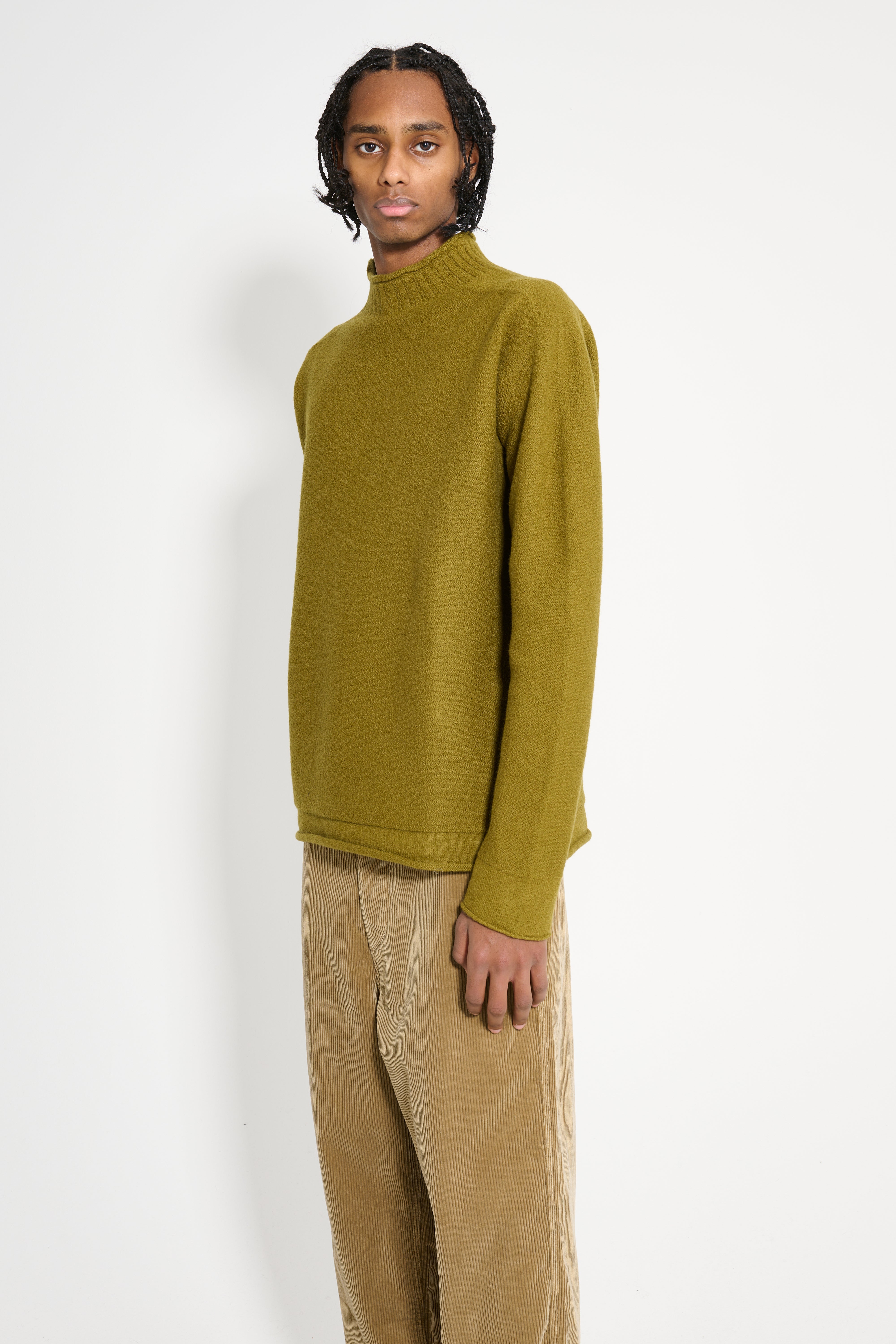 Margaret Howell MHL Felted Guernsey Felted Wool Fresh Olive – Très