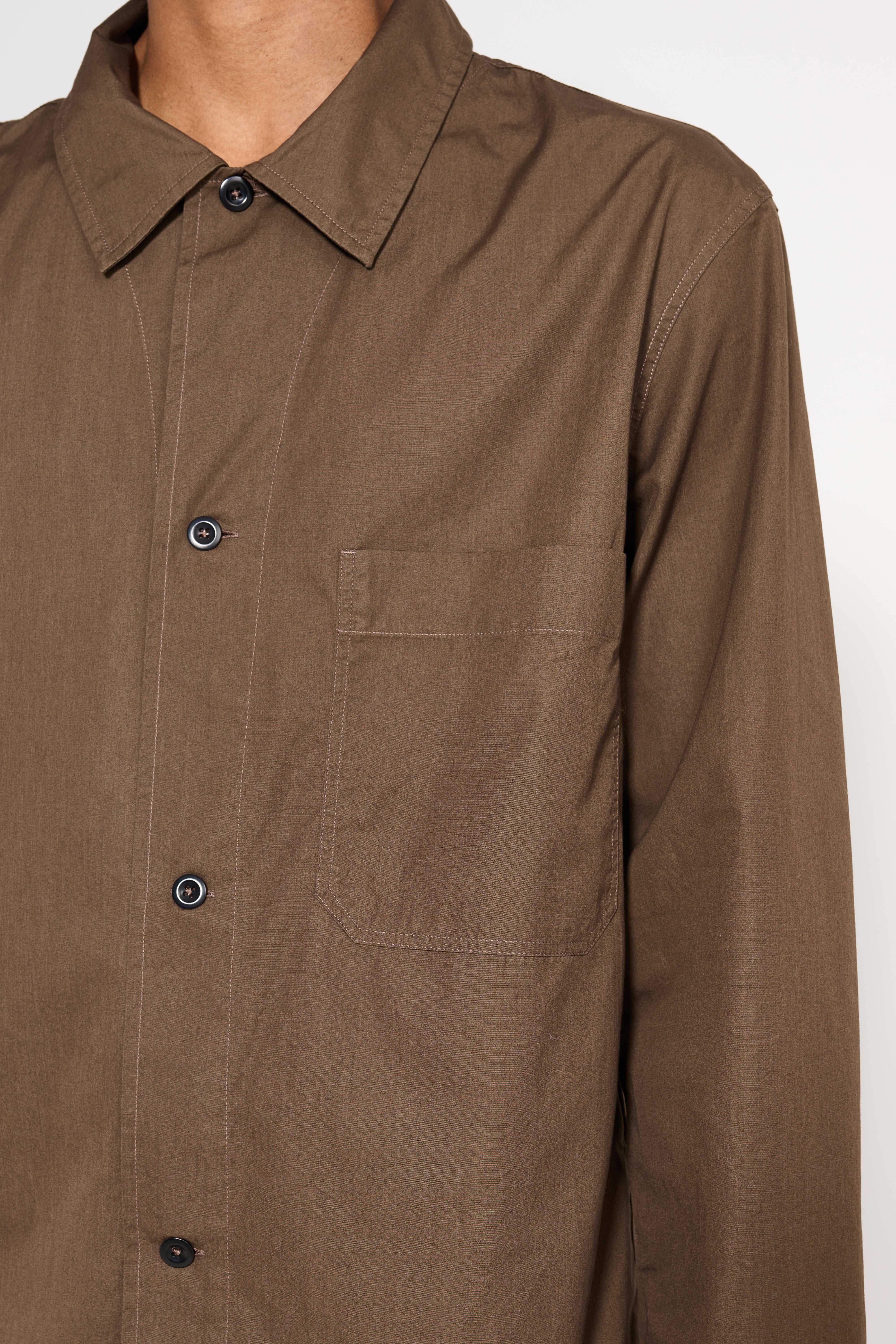 Margaret Howell MHL PJ Shirt Compact Cotton Poplin Carob – Très Bien